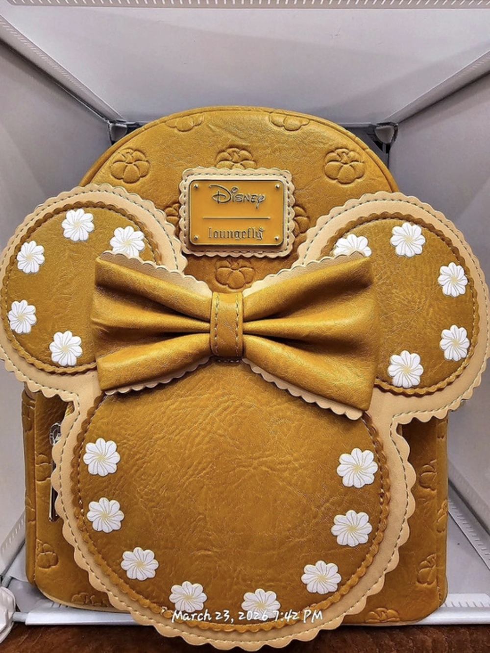 Loungefly Disney Minnie Mouse Pumpkin Pie Mini Backpack Bow Mini Backpack